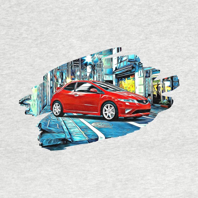 FN2 Civic Type R Tokyo Night Print by Auto-Prints